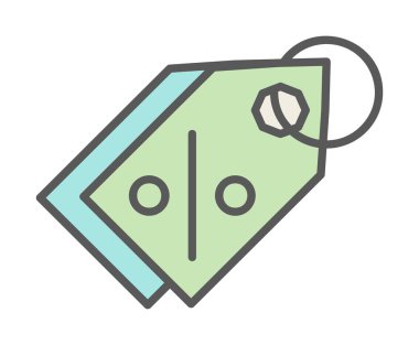 Etiket. Web simgesi basit illüstrasyon                