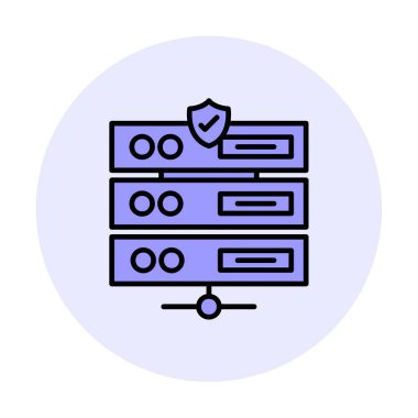 Sunucu simgesi tasarımı, vektör illüstrasyonu                