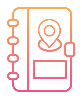 Soyut arkaplan vektöründe adres defteri simgesi izole edildi