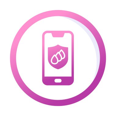 Su geçirmez telefon simgesi, vektör illüstrasyonu