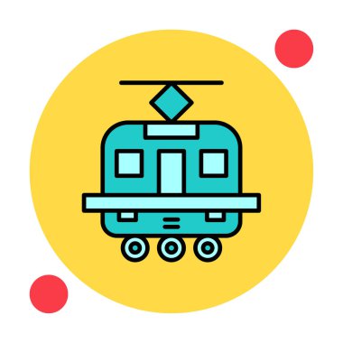 Tramvay simgesi. Moda Tramvay işareti logosu