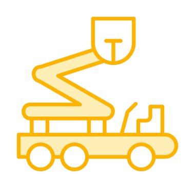 Boom Lift ağ simgesi, vektör illüstrasyonu 