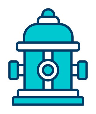 Modern yangın musluğu simgesinin vektör illüstrasyonu 