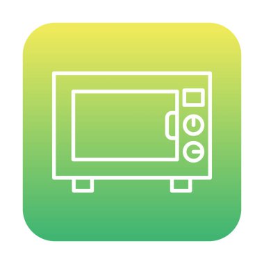 mikrodalga simgesi, vektör illüstrasyonu basit tasarım