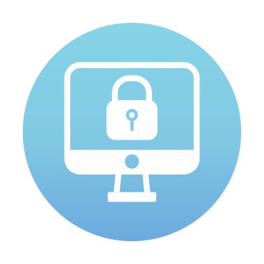 Beyaz arkaplanda asma kilit vektör çizimi