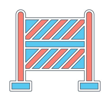 Bariyer. Web simgesi basit illüstrasyon