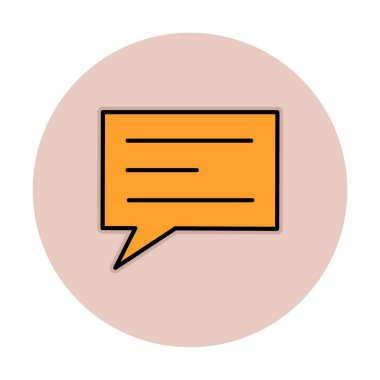 Web ve mobil uygulama tasarımınız için beyaz arkaplanda izole edilmiş sohbet simgesi vektörü, konuşma logosu kavramı