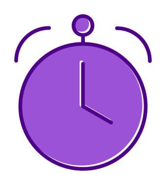 Saat, zamanlayıcı simgesi vektör çizimi 