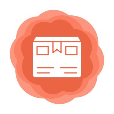 Teslimat kutusu simgesi, vektör illüstrasyonu basit tasarım