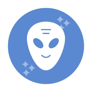 Sevimli uzaylı karakter Vektör illüstrasyonu