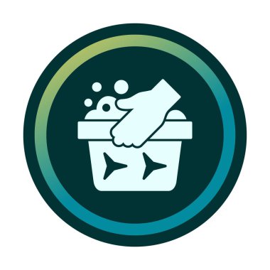 Basit El Yıkama simgesi, vektör illüstrasyonu