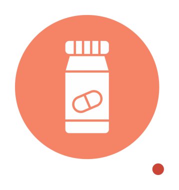 Hapları şişe simge vektör çizim