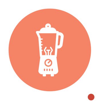 Fırın, yemek pişirme ve vektör illüstrasyonu için renkli karıştırıcı simgesi