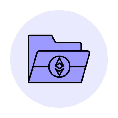 ethereum imzalı dizin vektör illüstrasyon tasarımı