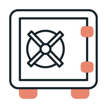 güvenli düz simge, vektör illüstrasyonu 