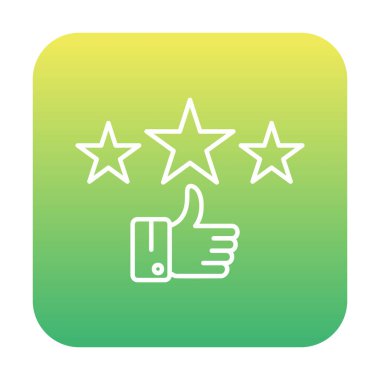 derecelendirme vektörü renk çizgisi simgesi 