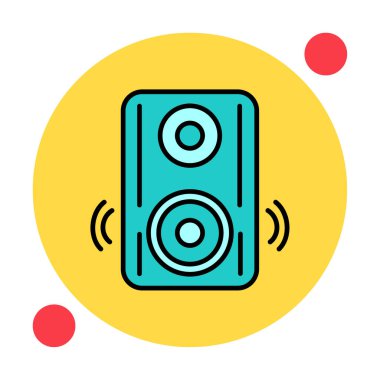 hoparlör simgesi, vektör illüstrasyonu basit tasarım