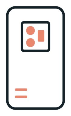 Mobil Arka Kamera simgesi, vektör illüstrasyon tasarımı