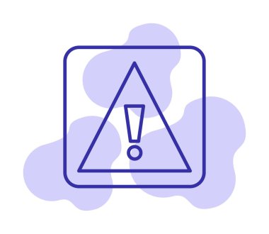 Dikkat İşareti simgesi vektör illüstrasyonu