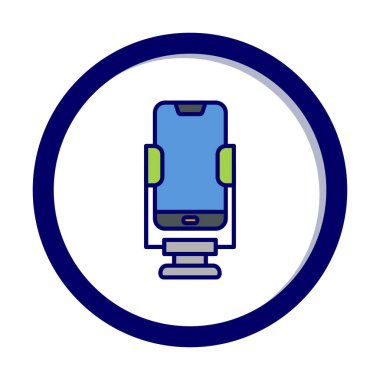 Vektör Smartphone Stand simgesi, basit vektör illüstrasyonu 