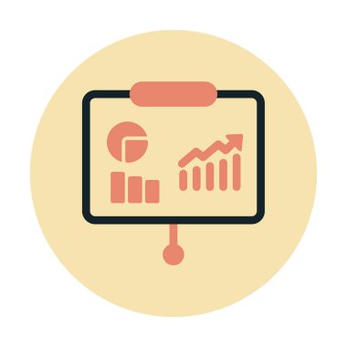 Beyaz arkaplan üzerinde sunum vektörü illüstrasyonunu çalıştır