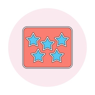 Beş Yıldız derecelendirme konsepti vektör çizimi