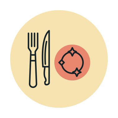 Çatal bıçak ağı simgesi, vektör illüstrasyonu