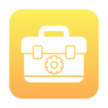 Araç takımı, araç kutusu düz simgesi, vektör illüstrasyonu