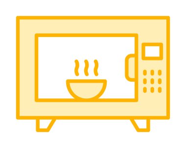 mikrodalga fırın ağı basit simge illüstrasyonu