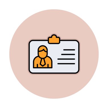 Ofis Giriş Kartı simgesinin vektör illüstrasyonu 