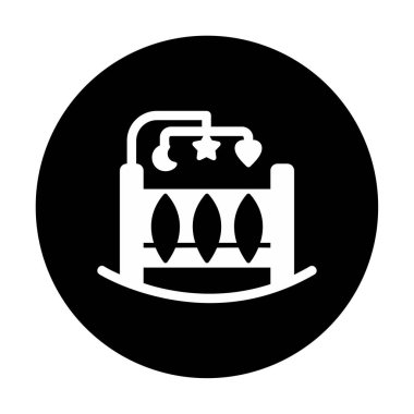  Beşik simgesi vektör illüstrasyonu