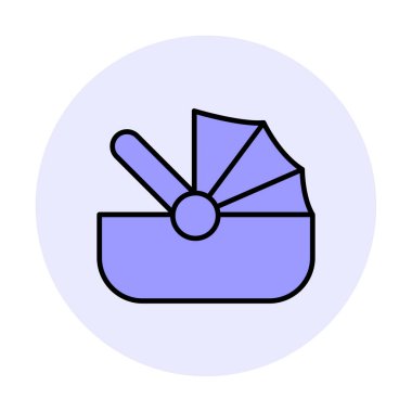 Bebek Araba Koltuğu ikonu. vektör illüstrasyonu