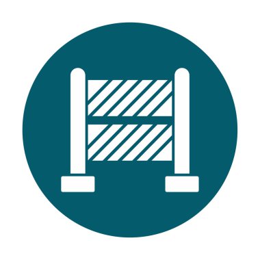 Bariyer. Web simgesi basit illüstrasyon