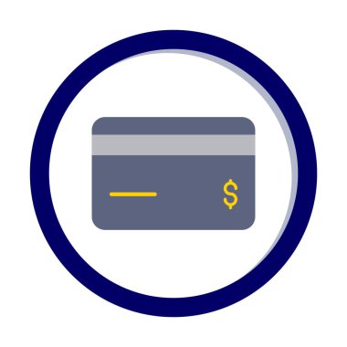 Kredi kartı ikonu vektör illüstrasyonu