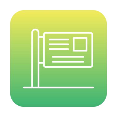 Reklam panosu. Web simgesi basit illüstrasyon