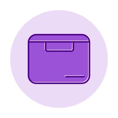 Teslimat kutusu simgesi, vektör illüstrasyonu basit tasarım