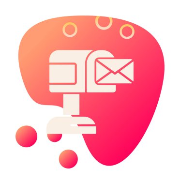 posta kutusu simgesi, vektör illüstrasyonu basit tasarım