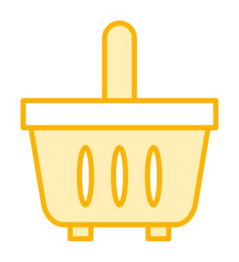 Alışveriş sepeti ikonu vektör illüstrasyonu          