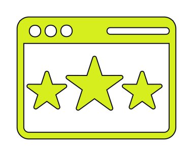 Web sayfası Geri bildirim simgesi, vektör illüstrasyonu