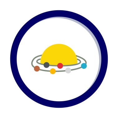 Güneş sistemi. Gezegenler Güneş 'in etrafında döner.