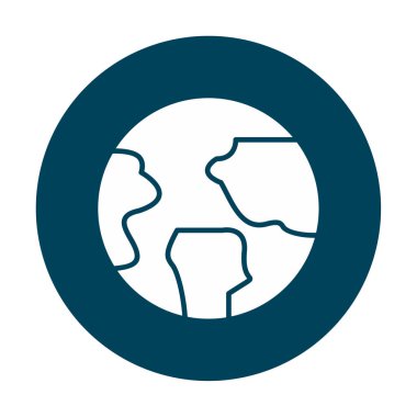 Dünya küresel ikonunun vektör illüstrasyonu