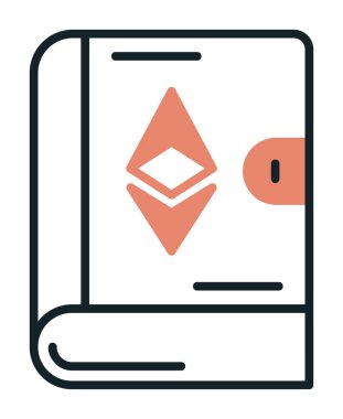 Kitap simgesi, vektör illüstrasyonunda ruhani işaret