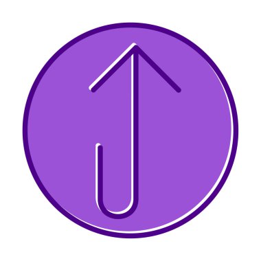 Yukarı ok simgesi, vektör illüstrasyonu, arayüz için düz tasarım 