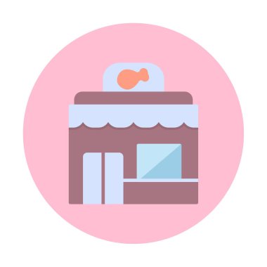 Resturant ağ simgesi, vektör illüstrasyonu