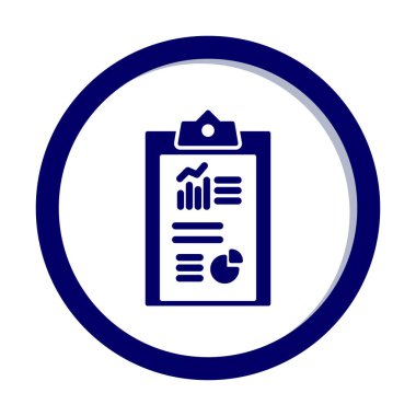 iş raporu simgesi, vektör illüstrasyonu basit tasarım