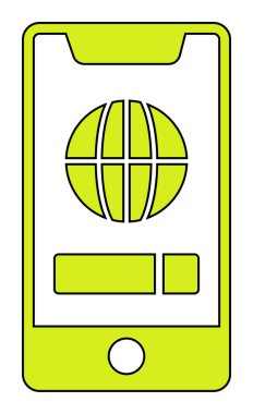 akıllı telefon simgesi, vektör illüstrasyonu basit tasarım