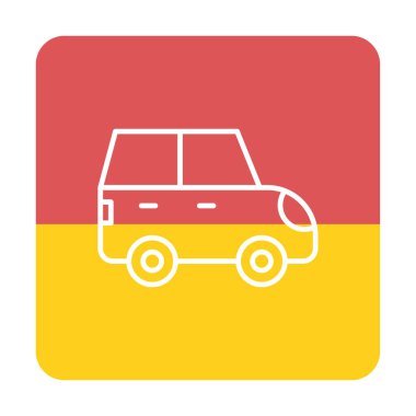 Araba düz simgesi. Vektör çizim 