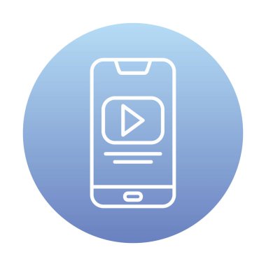 Video simge vektör çizim oynamak