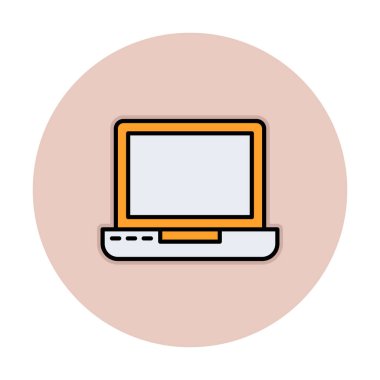 dizüstü bilgisayar simgesi, vektör illüstrasyonu basit tasarım 