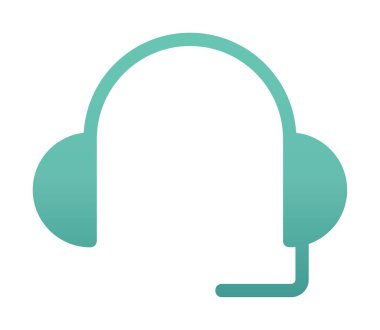 kulaklık simgesi vektör illüstrasyon destek servisi